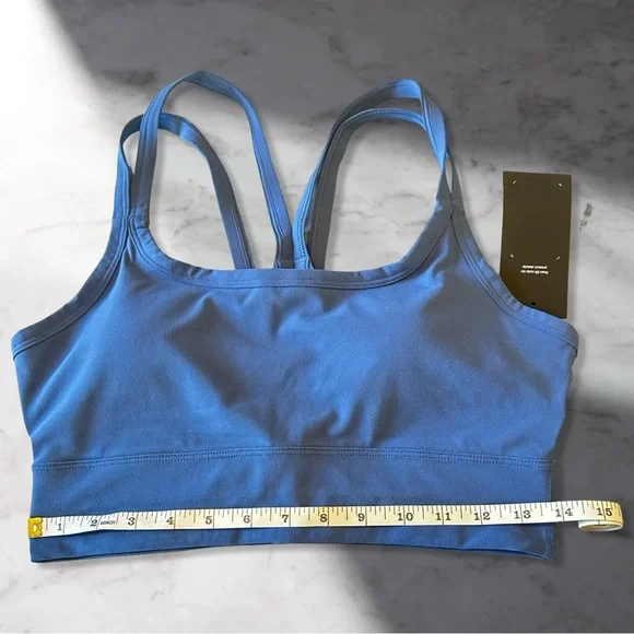 NWT Fabletics Principal Longline Medium Impact Sports Bra In Classic Indigo Sz M - Picture 8 of 11